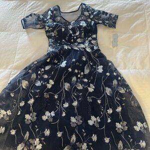 Elegant Navy Floral women’s  Dress